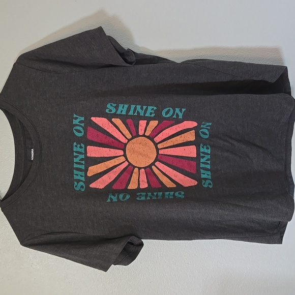 Sonoma | Gray Graphic Tee "Shine On" Size Large - Picture 2 of 5